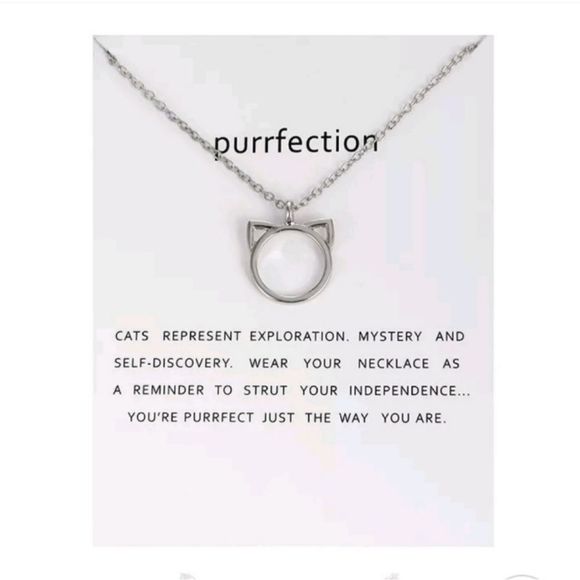 None Jewelry - NWT Purrfection Cat Necklace